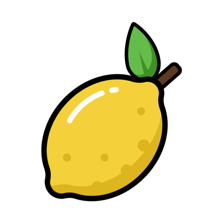 icon illustration. Colorful lemon. Isolated on white background.のイラスト素材