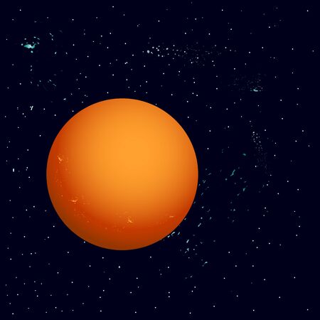 Vector Space Landscape illustrationのイラスト素材