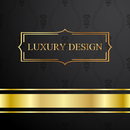 Vintage seamless luxury wallpaper with a gold ribbon.のイラスト素材