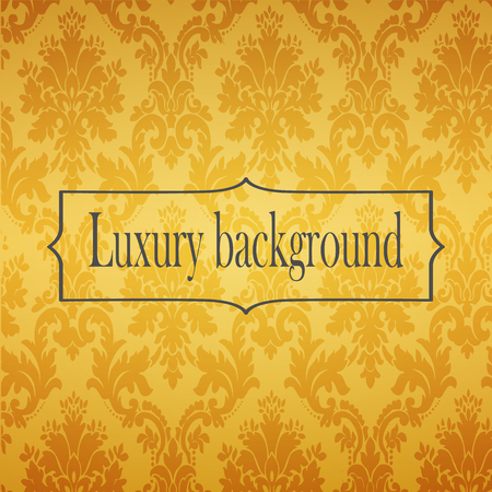 Luxury golden wallpaper. Vintage Floral pattern Vector background.のイラスト素材