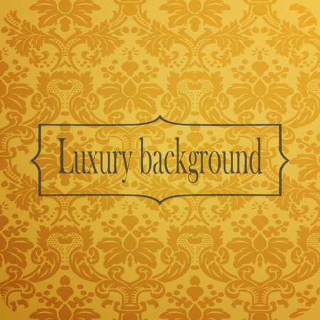 Luxury golden wallpaper. Vintage Floral pattern Vector background.のイラスト素材