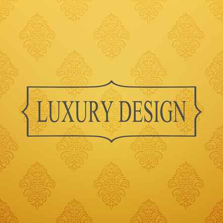 Luxury golden wallpaper. Vintage Floral pattern Vector background.のイラスト素材