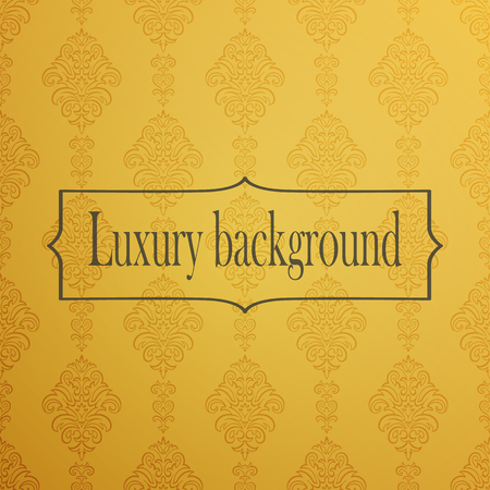 Luxury golden wallpaper. Vintage Floral pattern Vector background.のイラスト素材