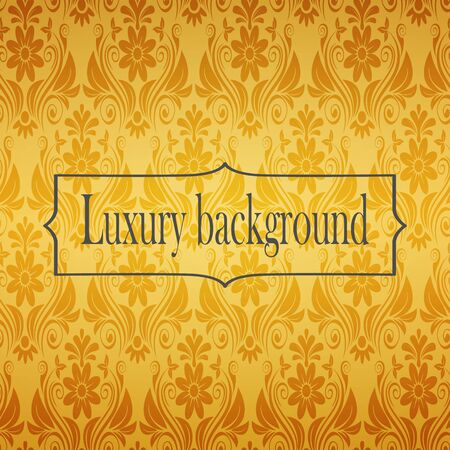 Vintage background, antique, golden ornament, luxury ornamental pattern template for designのイラスト素材