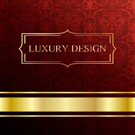 Red and gold luxury backgroundのイラスト素材