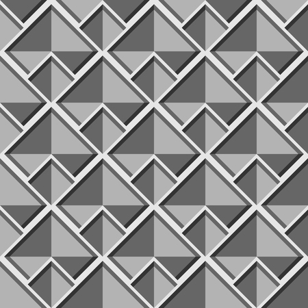 Abstract geometric seamless gray vector pattern with squares. Template for designのイラスト素材