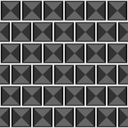 Abstract geometric seamless gray vector pattern with squares. Template for designのイラスト素材