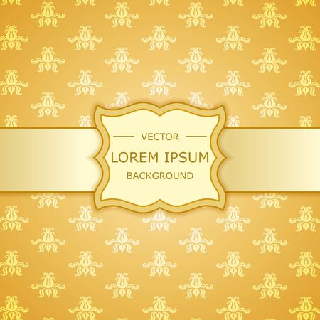Vector golden luxury vintage background. Template for designのイラスト素材