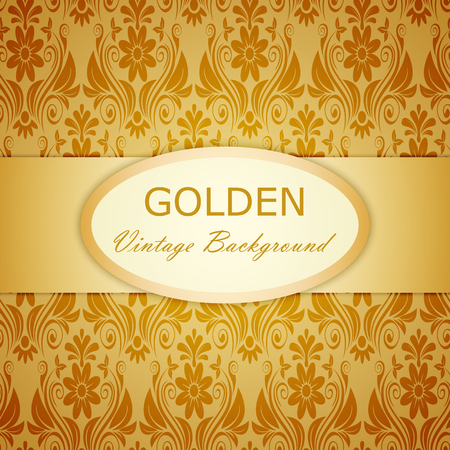 Luxury golden vintage background. Template for designのイラスト素材