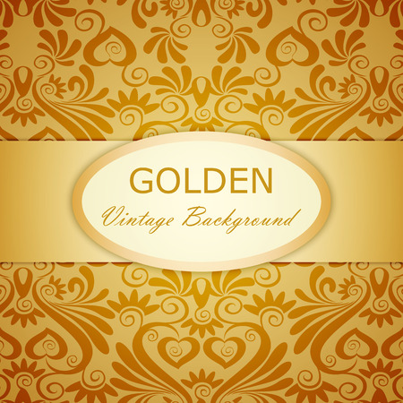 Luxury golden vintage background. Template for designのイラスト素材