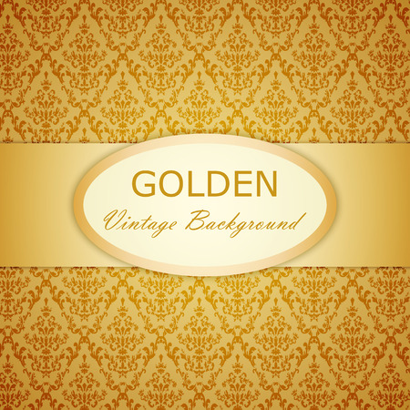 Luxury golden vintage background. Template for designのイラスト素材