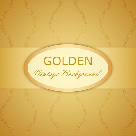 Golden vintage background. Vector illustration, EPS10. Template for designのイラスト素材