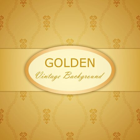 Golden vintage background. Vector illustration, EPS10. Template for designのイラスト素材