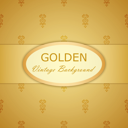 Golden vintage background. Vector illustration, EPS10. Template for designのイラスト素材