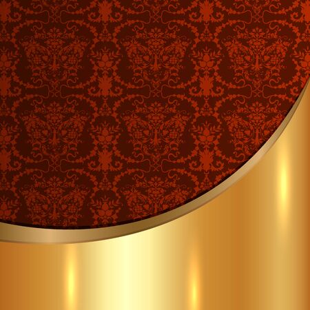 Vector luxury vintage golden background. Perfect as invitation or announcement.のイラスト素材