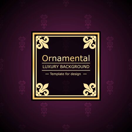 Retro color luxury vintage background. Template for designのイラスト素材