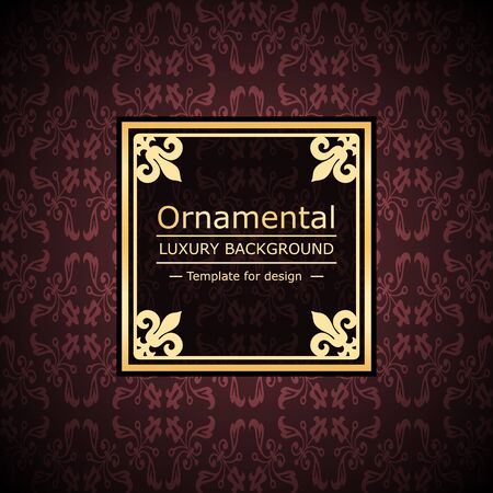 Retro color luxury vintage background. Template for designのイラスト素材
