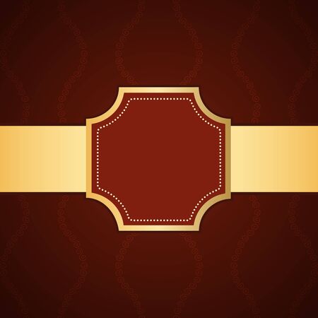 Ornamental colored luxury background with golden frame. Template for designのイラスト素材