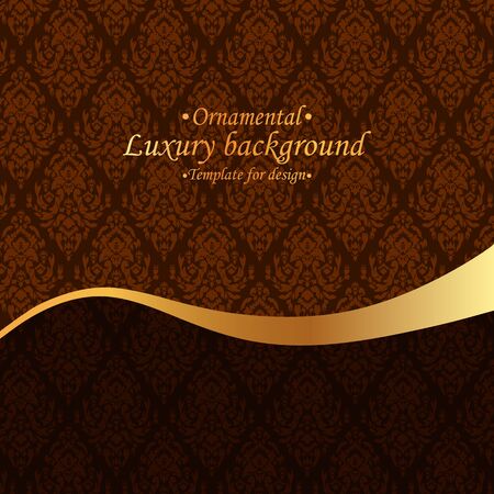 Vintage luxury colored background with abstract floral pattern. Template for designのイラスト素材