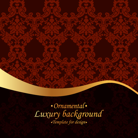 Vintage luxury colored background with abstract floral pattern. Template for designのイラスト素材