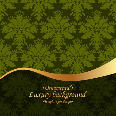 Vintage luxury colored background with abstract floral pattern. Template for designのイラスト素材