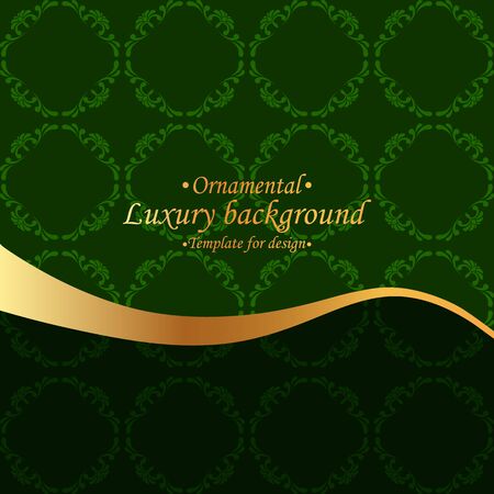 Vintage luxury colored background with abstract floral pattern. Template for designのイラスト素材