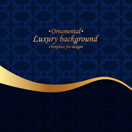 Vintage luxury colored background with abstract floral pattern. Template for designのイラスト素材
