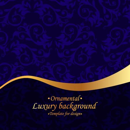 Vintage luxury colored background with abstract floral pattern. Template for designのイラスト素材