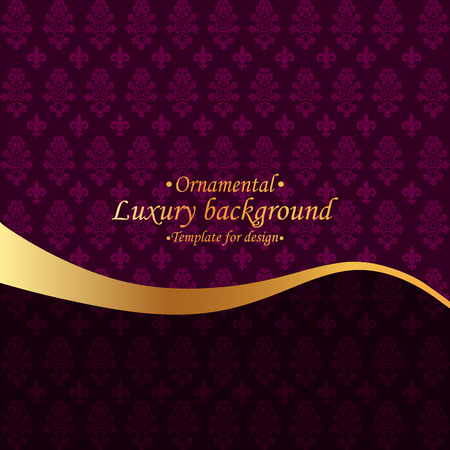 Vintage luxury colored background with abstract floral pattern. Template for designのイラスト素材