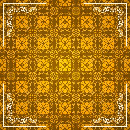 Invitation vintage card. Golden luxury background with frame. Template for designの写真素材
