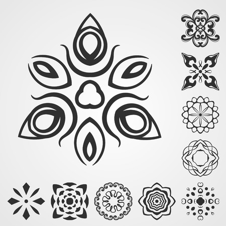 Vector patterns elements set. Template for designのイラスト素材