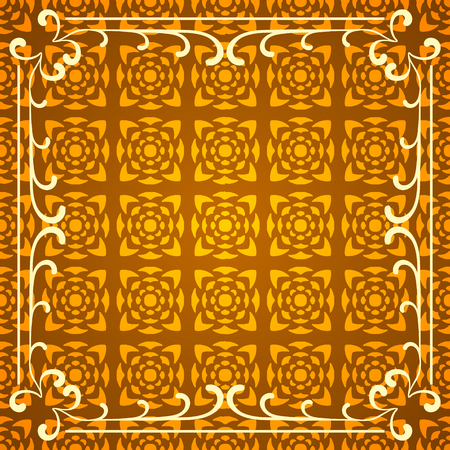 Invitation vintage card with orange color.のイラスト素材
