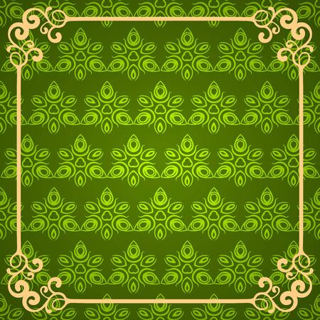 Invitation vintage card with green color.のイラスト素材