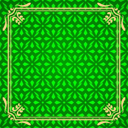Invitation vintage card with green color.のイラスト素材