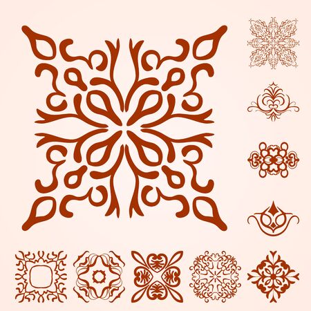 Vector patterns elements set. Template for designのイラスト素材