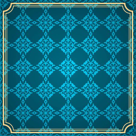 Invitation vintage card. Golden luxury background with frame. Template for designのイラスト素材