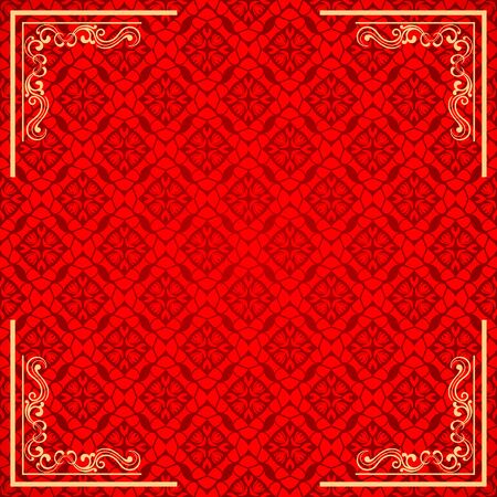 Invitation vintage card. Golden luxury background with frame. Template for designのイラスト素材