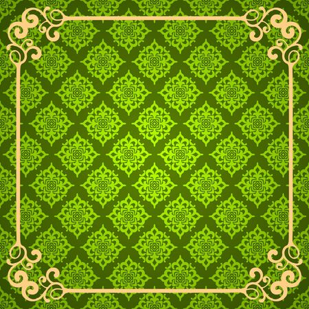 Invitation vintage card. Golden luxury background with frame. Template for designのイラスト素材