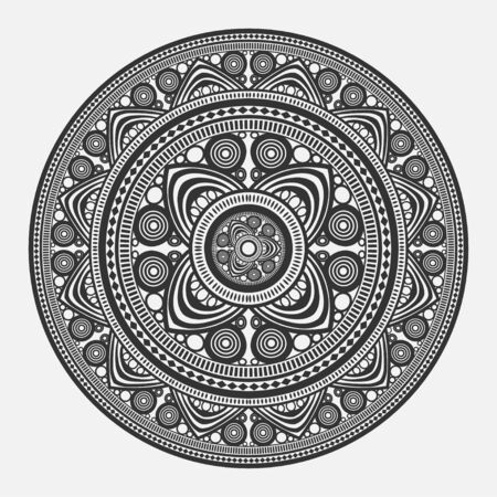 Mandala background. Vintage decorative elements. Template for designのイラスト素材