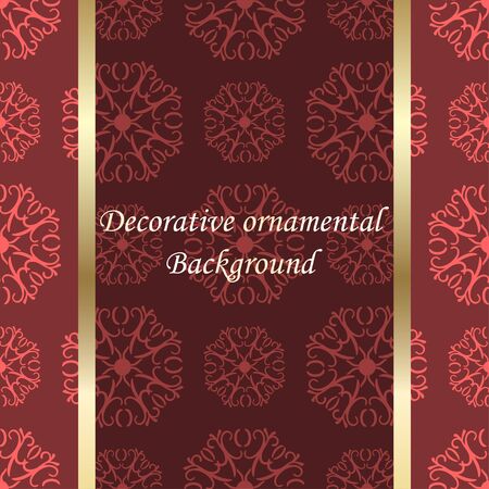 Luxury colored ornamental background. Template for designのイラスト素材
