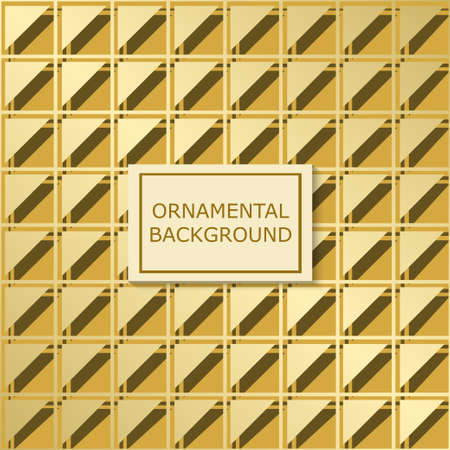 Ornamental geometrical golden background. Template for designのイラスト素材