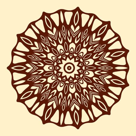 Ornamental mandala. Geometric circle element. Template for designのイラスト素材
