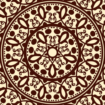 Ornamental mandala background. Geometric circle element. Template for designのイラスト素材
