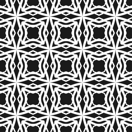 Floral geometrical wallpaper. Black and white pattern. Template for design