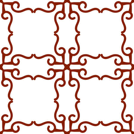 Brown luxury background seamless with ornamental pattern on whiteのイラスト素材