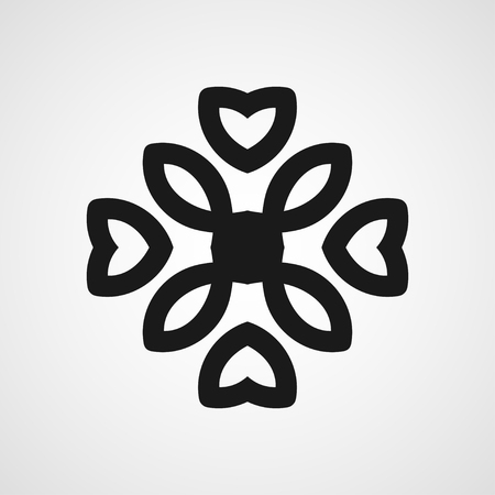 Ornamental black logo template design. Vector symbolのイラスト素材