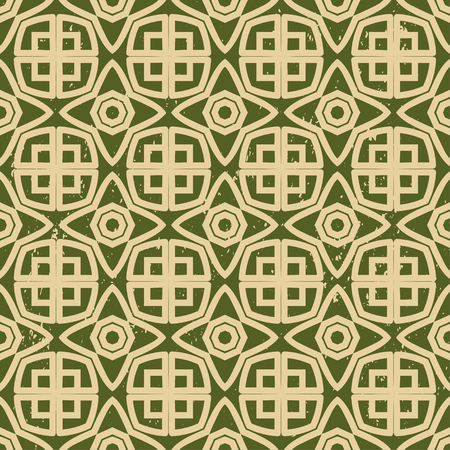 Ornamental grunge vintage textured green background. Scratched old seamlessのイラスト素材