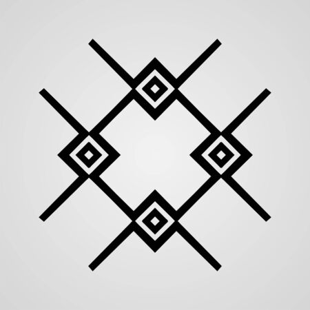 Vector ornamental abstract logo for backgrounds, logos, stickers, labels, tags and other design.のイラスト素材