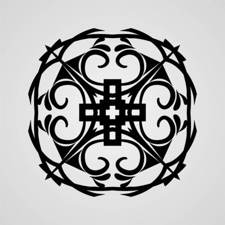 Vector ornamental abstract logo for backgrounds, logos, stickers, labels, tags and other design.のイラスト素材