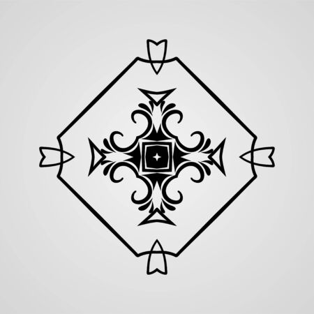 Vector ornamental abstract logo for backgrounds, logos, stickers, labels, tags and other design.のイラスト素材